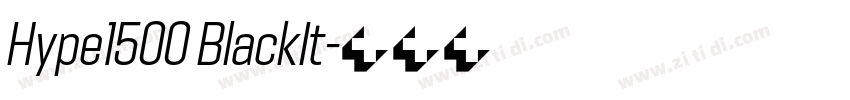 Hype1500 BlackIt字体转换